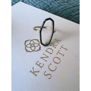 Dani 14k Yellow Gold Open Ring in Black Diamond